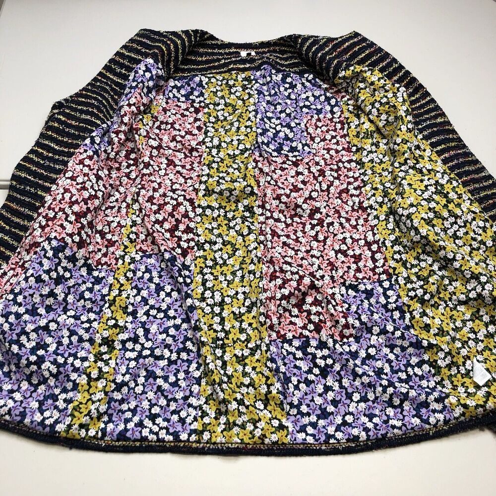 Cabi 5660 Headline Topper Button Front Coat in Multi Stripe Tweed Size 8 - Picture 5 of 11